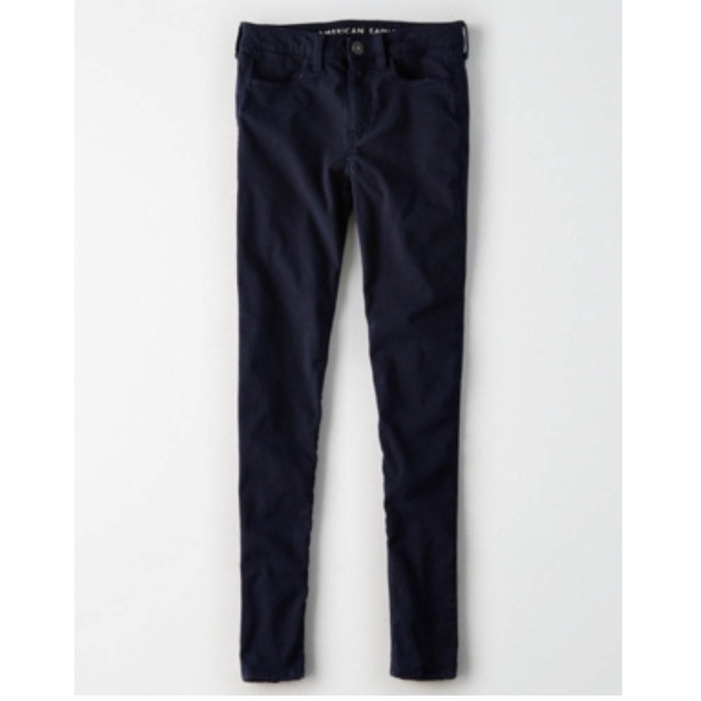 High-waisted jegging, navy blue, size 10